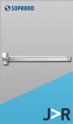 SOPRANO Barra Anti Pnico 1 Ponto Travamento Touch Inox Escovado