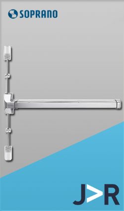 SOPRANO Barra Anti Pnico 2 Pontos Travamento Touch Inox Escovado