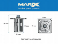 MARIX - Mola de piso c/ Ferragens para Madeira/Aluminio para portas de at� 120KG
