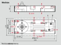 DORMA - BTS 60T Completa - Mola de piso para porta de Vidro at� 80 kg