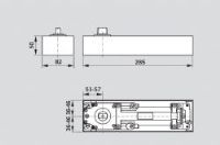 DORMA Mola De Piso P/ Porta De Vidro BTS 75R completa sem trava de parada