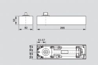 DORMA - Mola de piso refor�ada para portas de 120 a 180 Kg BTS 75 R