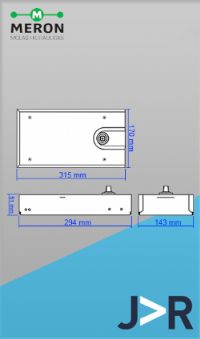 MERON - MHG 300 Completa - Mola de piso Grande para porta de Vidro compat�vel com molas antigas